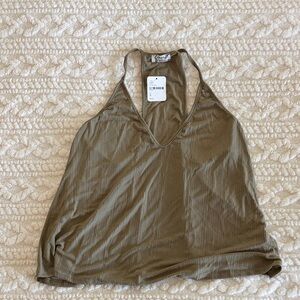 Free People Khaki V-Neck Camisole